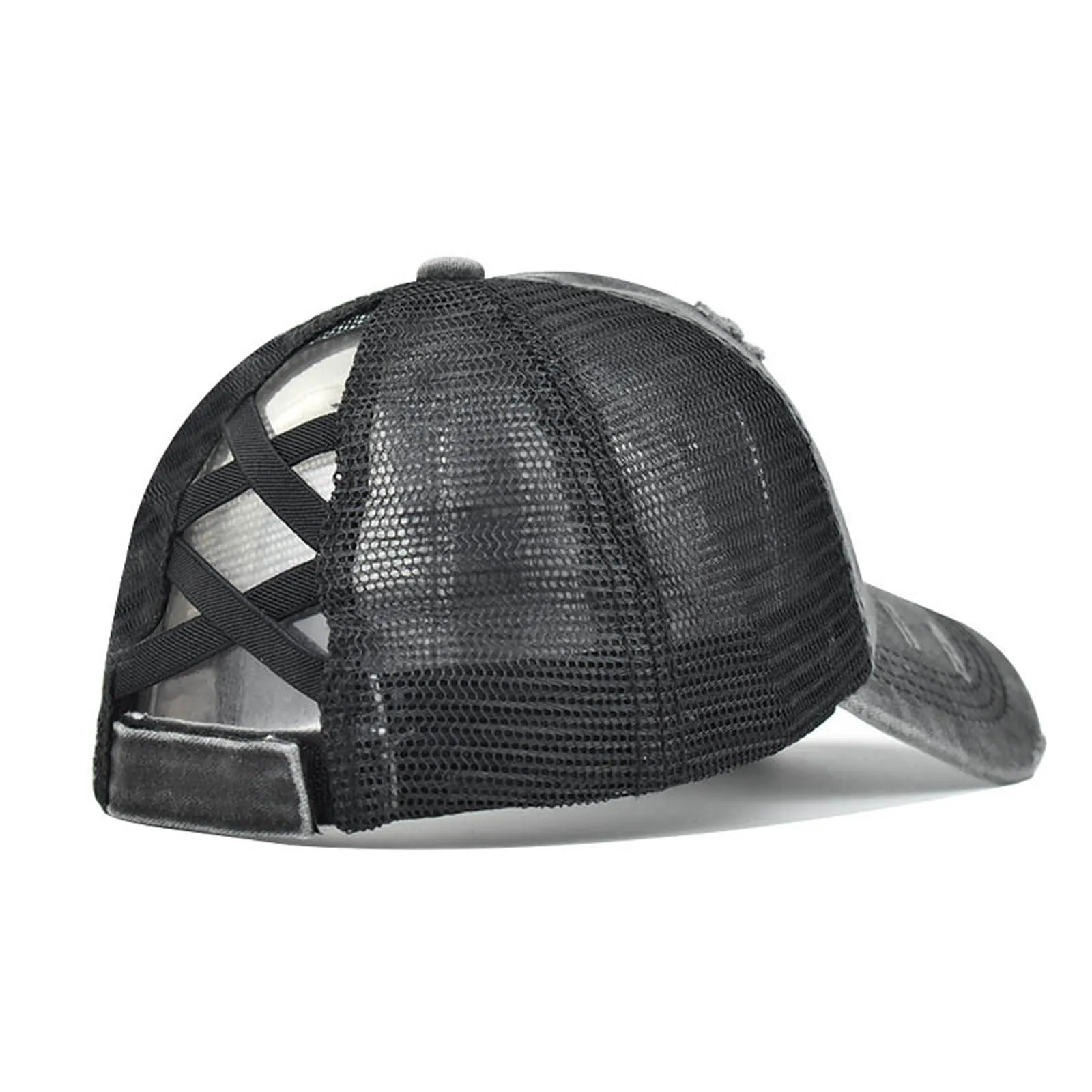 Yellowstone Dutton Ranch Hat Cross Ponytail Baseball Cap Distressed Outdoor Embroidery Sunscreen Hat Net Trucker Caps baseball cap,sun hat