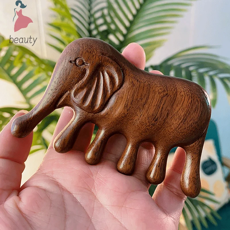 

Женская Массажная расческа из сандалового дерева, Расческа с широкими зубьями, акупунктурная терапия, циркуляция крови, антистатические гладкие волосы