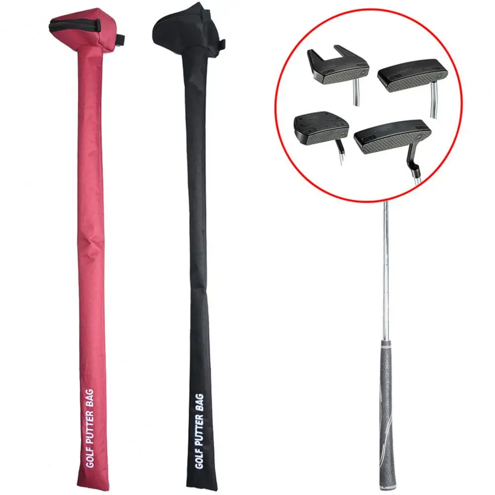 Universal Golf Putter Bag Zipper Design Putter Storage Bag Wear-resistant Portable Golf Putter Protective Cover for Golf Lovers
