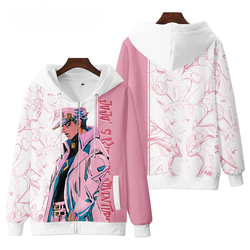 

JoJo's Bizarre Adventure 3D Print Zip Up Women/Men Hoodie Sweatshirt Streetwear Hip Hop Kujo Jotaro Cosplay Zipper Hooded Jacket