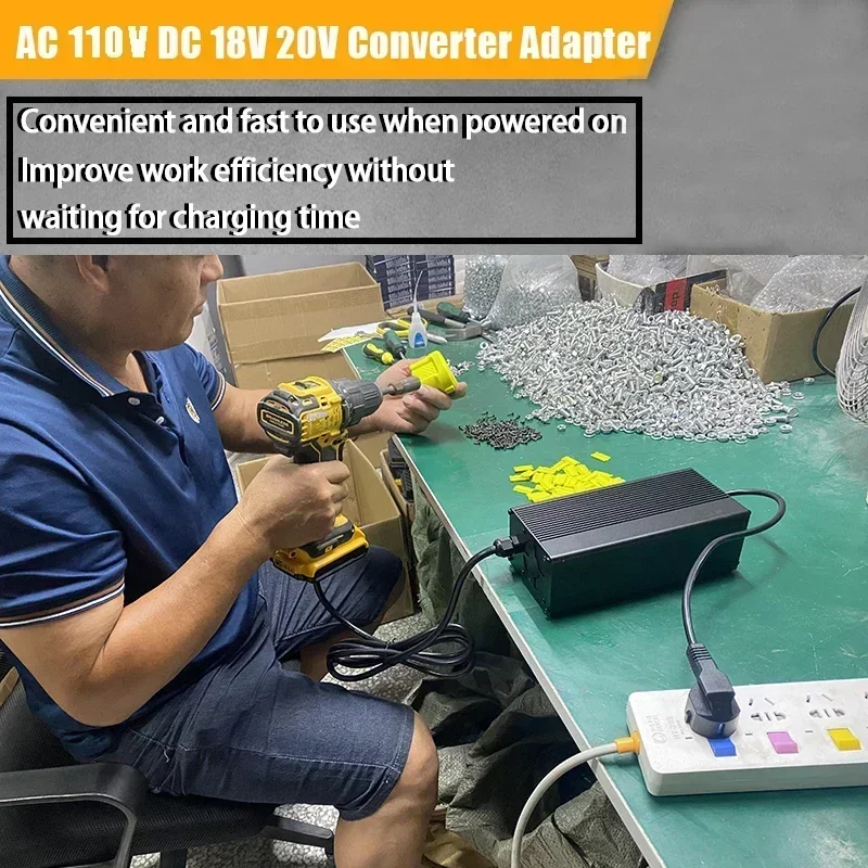Makita 리튬 배터리 도구 용 밀워키 용 Dewalt 용 AC 110V DC 18V 20V 전원 공급 장치 변환기 어댑터 HongSong Lomvum ZhiPu