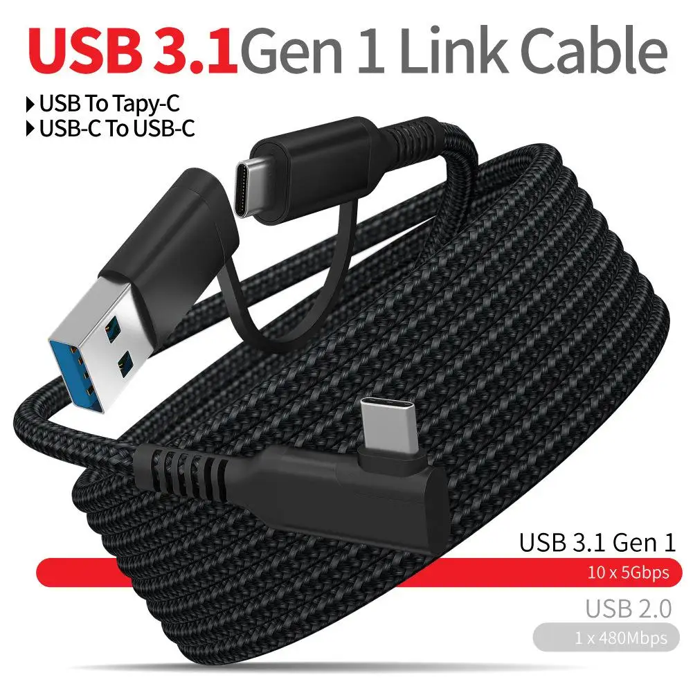 5M Data Line Charging Cable For Oculus Quest 2 Link VR Headset USB 3.0 Type C Data Transfer USB-A To Type-C Cable VR Accessories 