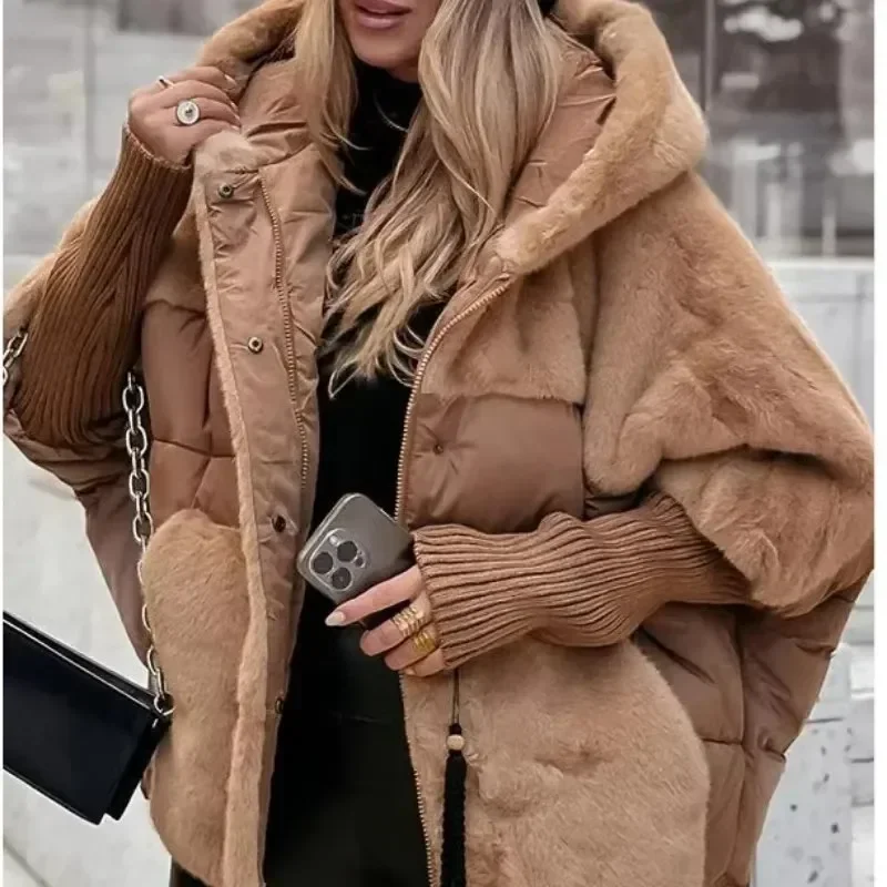 New Winter Loose Cotton Hooded Clothing Women's Short Versatile Thick Jacket Coat Female Outwear Overcoat S-3XL Size