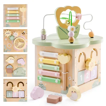 Wooden Activity Cube 1
