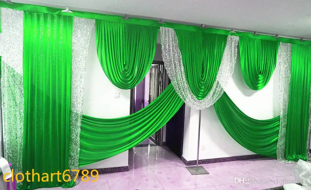 

3M high*6M wide sequin swags of backcloth design wedding stylist for backdrop Party Curtain Celebration Stage design drapes
