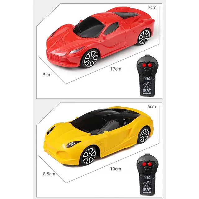 1PC Simulation Remote Control Car Random Color Model Electric 2-way Rc Sports Car Toy For Boys Girls Birthday Gifts Random Color 2