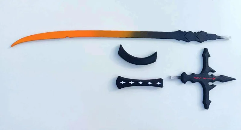 Surtr Arknights Horn Headwear Sword Props Cosplay Weapons Halloween Christmas Party Props for Comic Show
