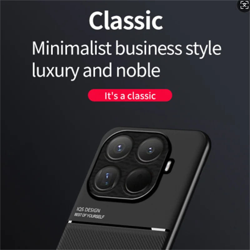 Leather Magnetic Case - Slim Textured Phone Cover