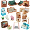 Forest Family 1:12 Dollhouse Living Room Amusement Park Animal Doll Accessories Mini Model Furniture Pretend Play For Girl Gifts 1