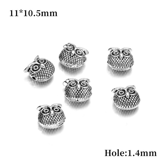 Gold Charm Beads Buddha Sparta leopard Lion Heads Spacer Beads Supplies For Jewelry Finding Making DIY Bracelet