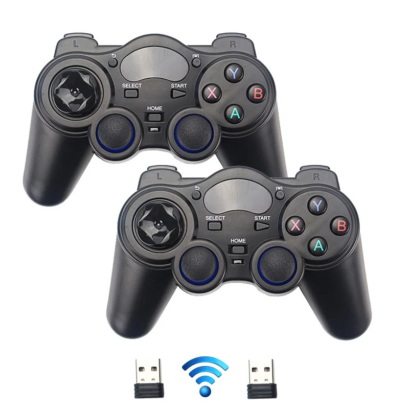 2.4GHz bezprzewodowy pad do gier kontroler do gier Joystick dla ȵ̵ TV, pudeko z odbiornikiem USB na SmartPhone T