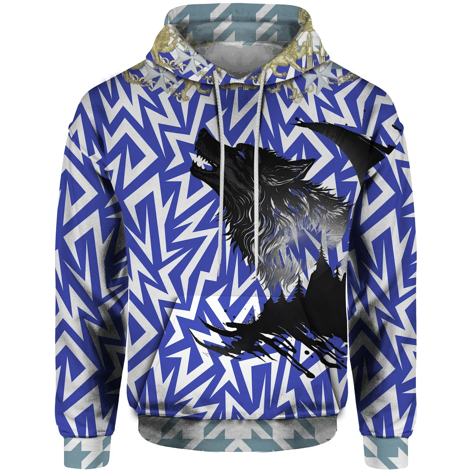 thumbnail image 1 of Sudadera con capucha con estampado 3D de lobo para hombre, ropa informal de otoño, Sudadera con capucha Y2K, jersey con estampado Animal súper genial, 1 of 4