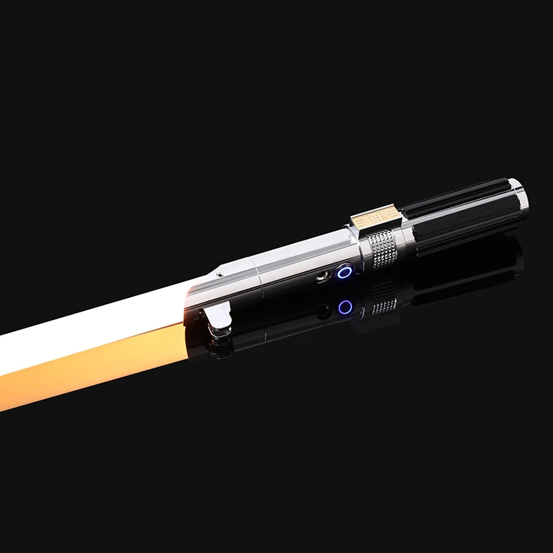 Colorful Metal Lightsaber Toy with RGB Lighting Effects