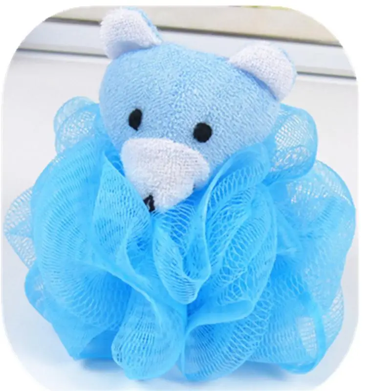 Children's Shower Mesh Bath Ball Duck Effervescent Net Bath Flower Towel Cleaning Brush Shower Puff Body Cleaner