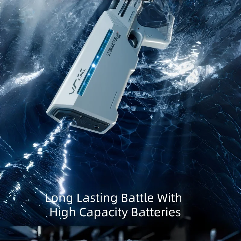 전동 물총 자동 흡수 장거리 발사 LED 라이트 물총 장난감 어린이 수영장 정원 스트레스 해소 게임