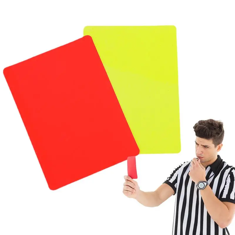 

Red Yellow Cards 2pcs Sturdy Football Referee Accessory Kit Soccer Referee Supplies Football Red And Yellow Card For Football