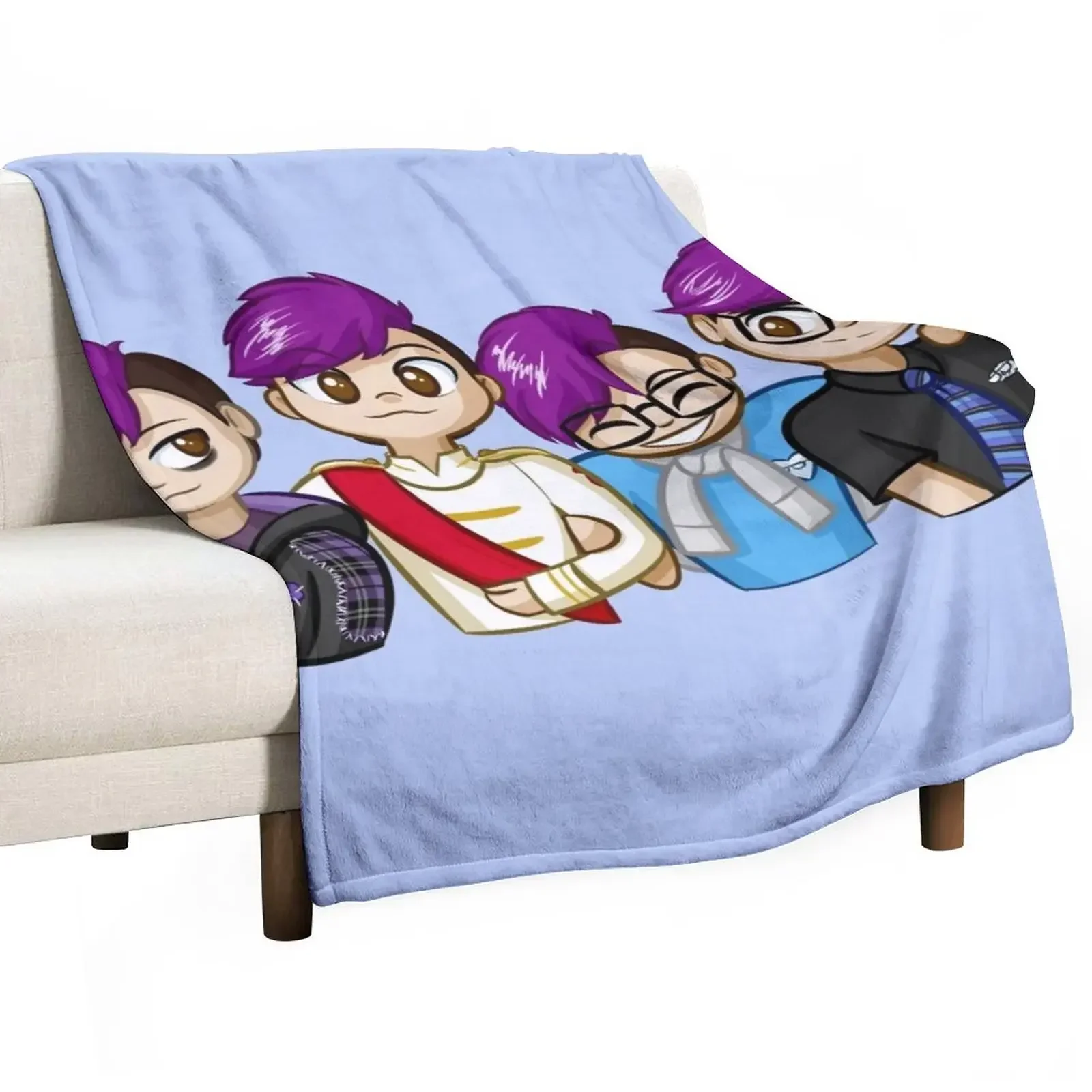 

Fam-I-L-Y Throw Blanket Flannel Plaid Luxury Brand Blankets