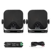 Herdio 4'' 100W Heavy Duty Waterproof Boat Marine Bluetooth Speakers Surface Mounted For Camper Skid Steer ATV UTV RZR Golf Cart