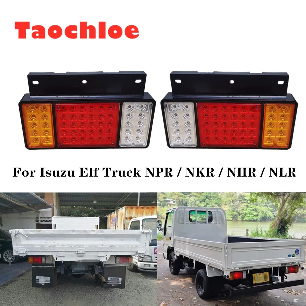 

1Pair 12v 50 LED Rear Tail Light Lamps Fit For ISUZU Elf Truck NPR NKR NHR NLR 1984-UP OEM 294916
