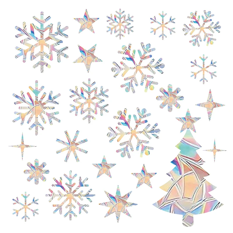 Rainbow Prism Electrostatic Glass Stickers PVC Butterfly Static Window Stickers Sun Catcher Home Decor Wall Decal 1Set