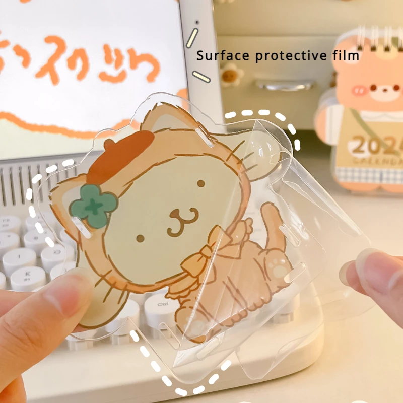Pen Holder Cute Acrylic Sanrio Pen Holder Transparent Multifunctional Children's Desktop Large Capacity Stationery Storage Box Organizer
