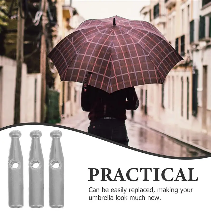 Umbrella Bone Covers 10Pcs Umbrella Tail Beads Replacement End Tips Universal Umbrella Bone Cover Folding Cover Rain Repair Parts