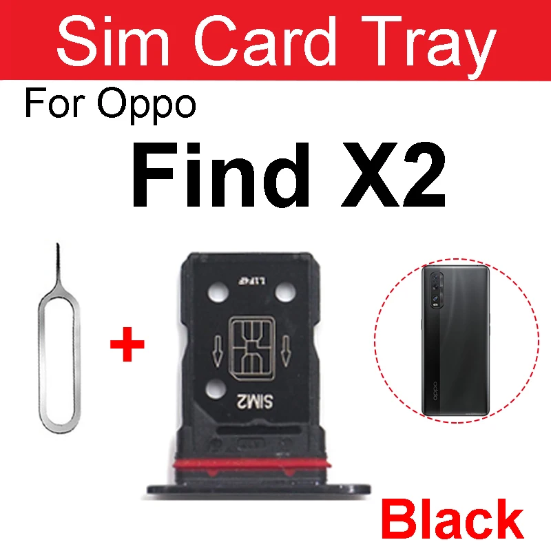 SIM Card Tray For OPPO Find X X2 X3 Pro X3 X2 Lite Sim Card Slot