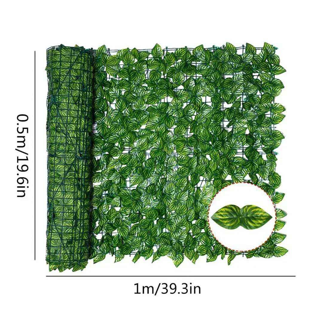 Artificial Leaf Privacy Fence Roll Wall Landscaping Fence Privacy Screen Garden Balcony For Indoor Outdoor Decor