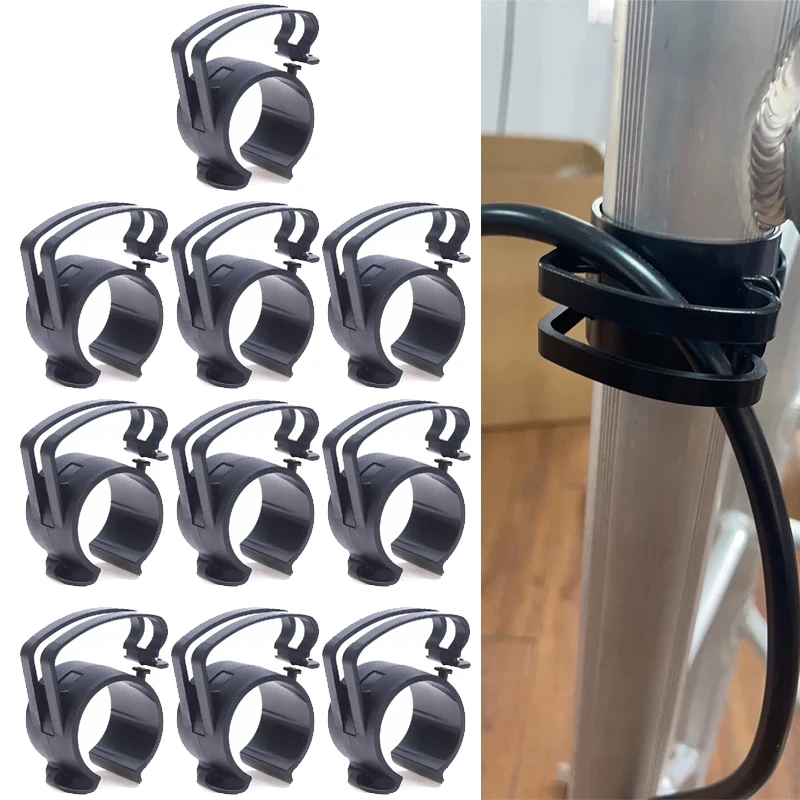 10 pièces fils d'alimentation ca câbles Dmx Clips en plastique Clip d'organisation de treillis pour fils de Signal fixes cordon d'alimentation scène Mobile DJ Tube de 50mm