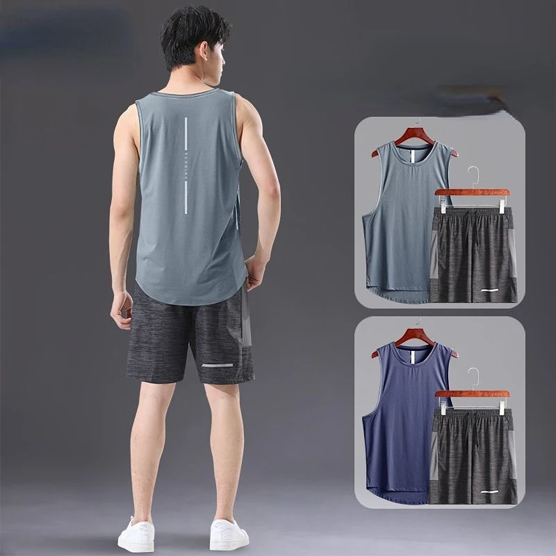 

Мужской спортивный костюм для бега, тренировочный комплект спортивной одежды для фитнеса, спортивная одежда, облегающие спортивные штаны для спортзала, комплект из 2 предметов, мужская одежда H28