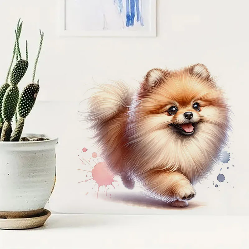 Pomeranian Dog Wall Decal For Kitchen & Living Room