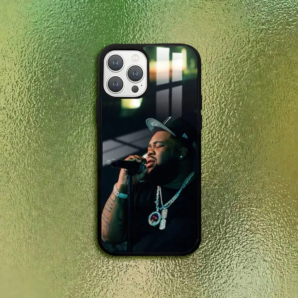 Premium Glass Texture Phone Case Featuring Rapper R-Rod Wave Design