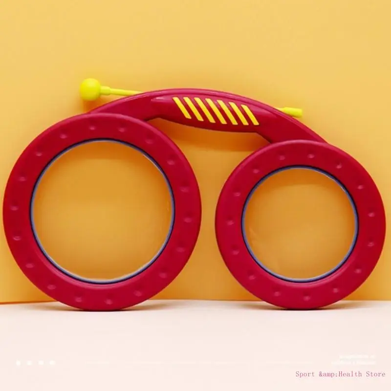 Portable Clapping Drum 2 Color Double Sided Drum Kids Musical Educational Toy
