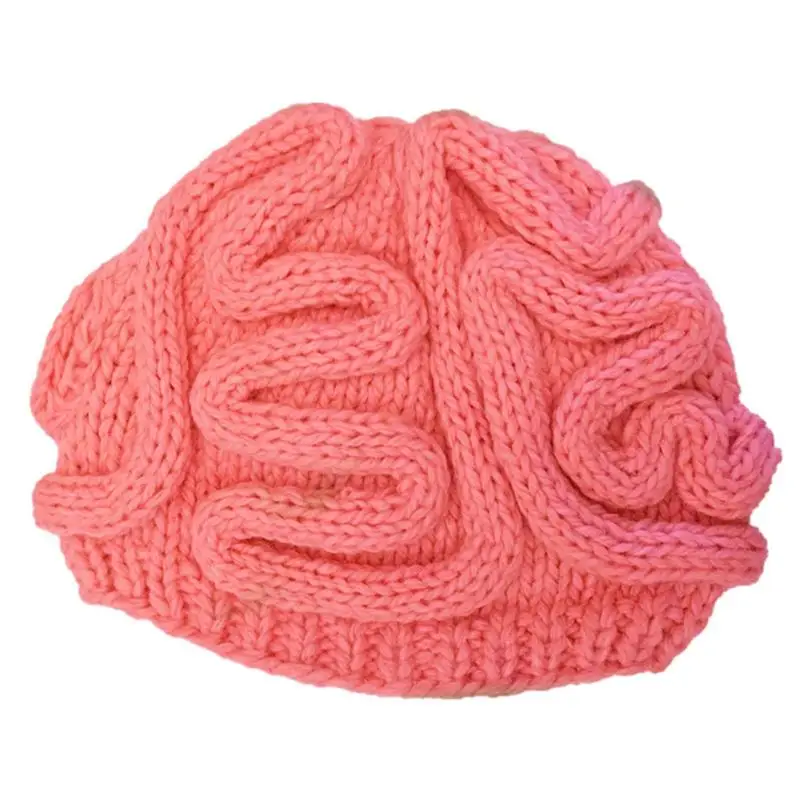 

Knitted Brain Beanie Knitted Halloween Beanie Warm And Comfortable Cap With Universal Size Hand Knitted Hat For Christmas Gifts