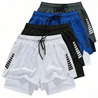 Gym Shorts Men Compression 5 Inch Quick Dry With Liner Training Running Short 2 in 1 Mens Gym Shorts 1