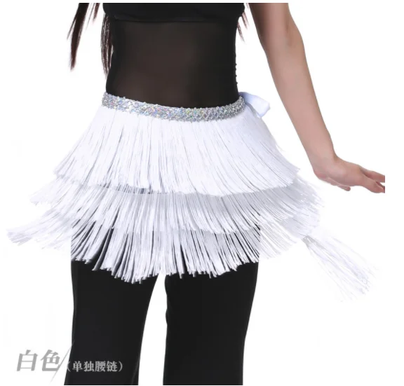 

2023 dance costumes sexy silver tassel belly dance belt for women belly dance costume hip scarf