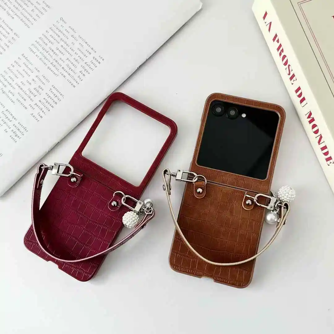 Unique Fashion Heart Bowknot Silicone Strap Leather Phone Case Cover