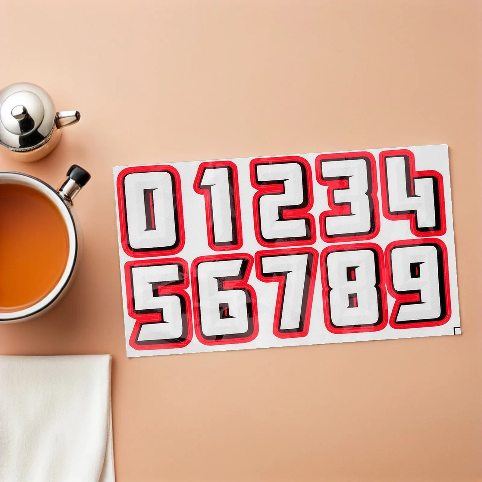 2세트 숫자 스티커 자체 접착식 플라스틱 축구 야구 데칼 스포츠 훈련 대회 라벨