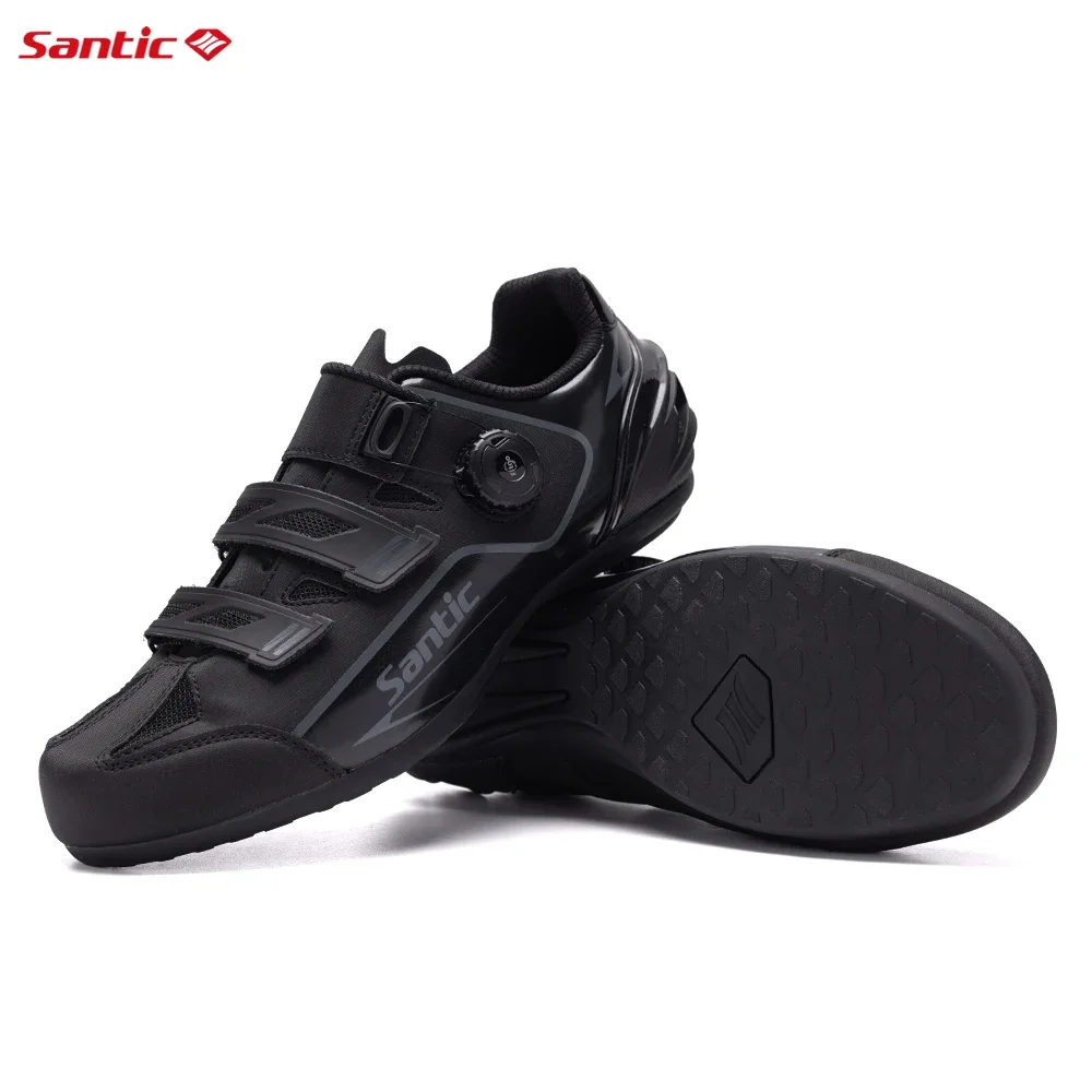 Santic Cycling Shoes Non-lock Men's Non-lock Breathable Hook & Loop Mountain Bike Flats WS23042 cycling shoes