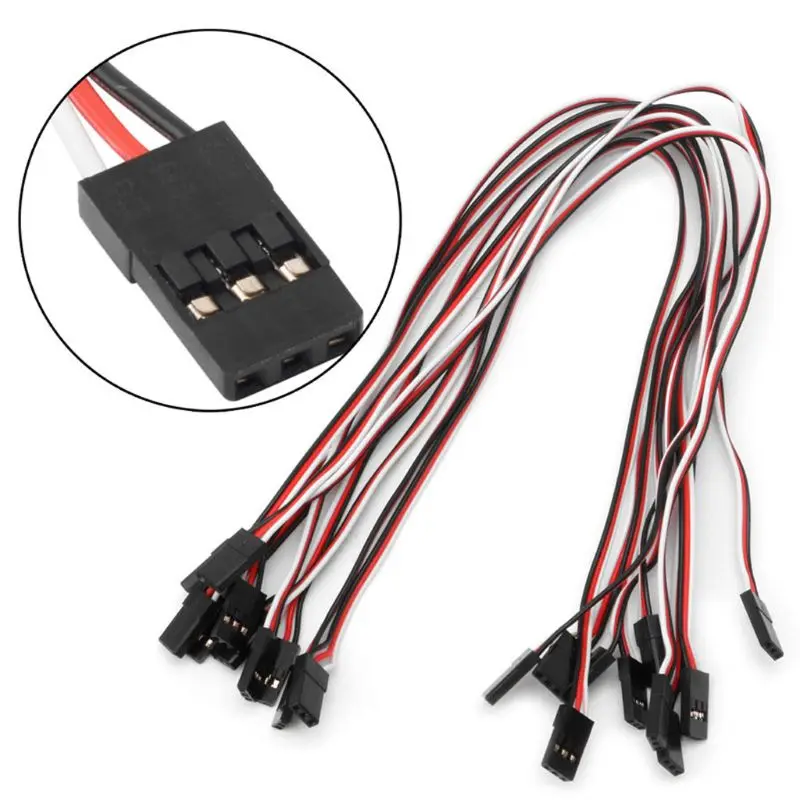 pack of 10pcs 5CM Male to Male JR Futaba Servo Extension Lead Wire Cable 50mm KK MWC APM 