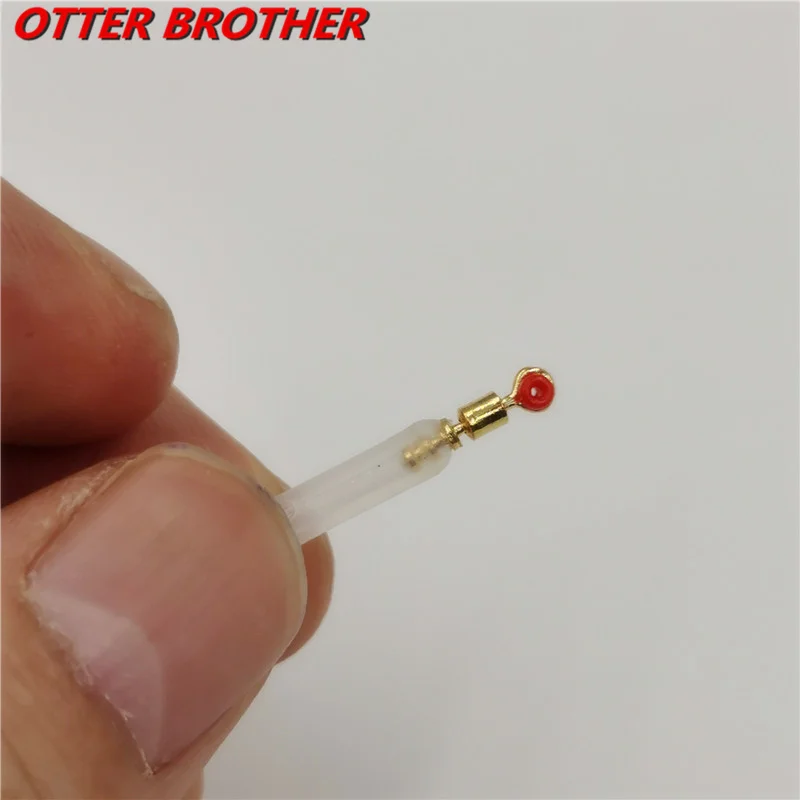 Description Picture 5 of item10pcs/lot Fishing Gear float rest Organic silicone float Copper Head Block Rotation Drift Fishing tube Soft core material Tools