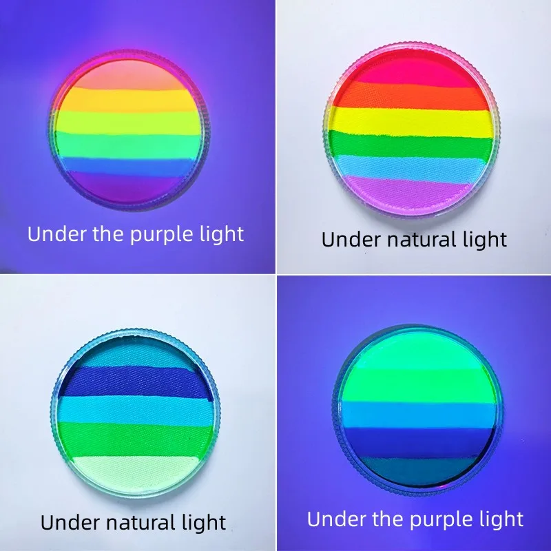 30g Rainbow Split Cake Body Art Face Painting Multicolor Series Body Art for Halloween Neon UV Metallic Face Paint Cheapest 4