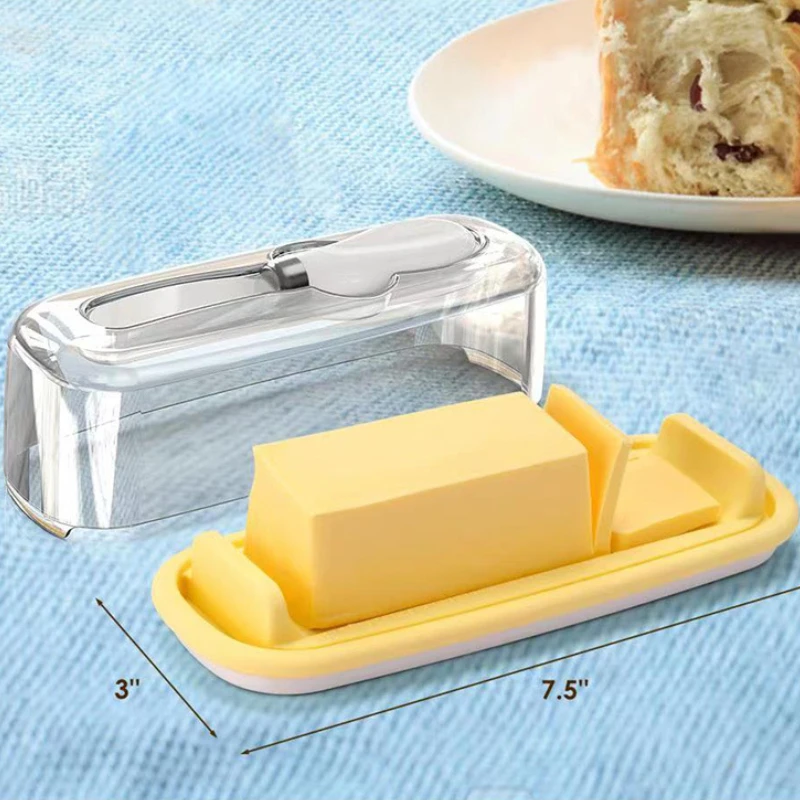 Butter Box with Knife, Butter Storage Box, Box Container with Easy Cleaning Design, Perfect Kitchen Gift for Lover