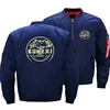Bonzai Records Men Bomber Jackets Thick Pilot Hardcore Graphic Outerwear Fashion Clothing 2