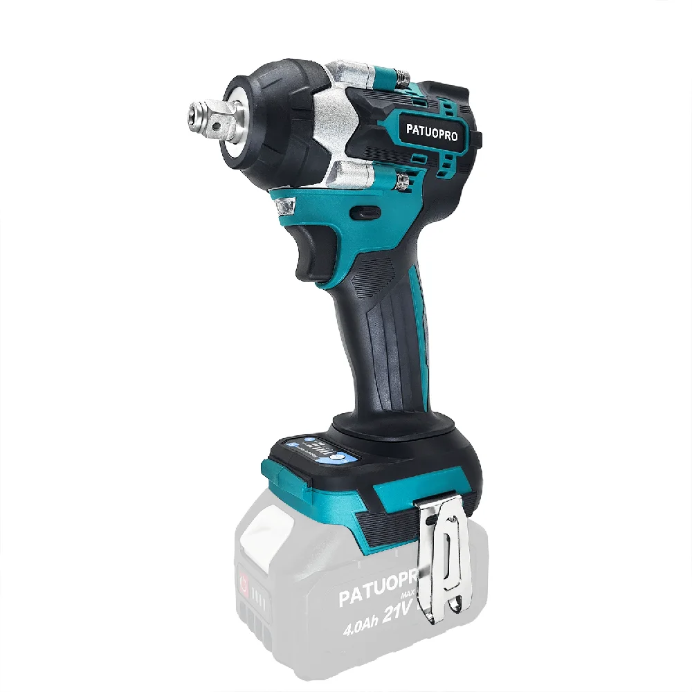 

1/2-Inch Cordless Impact Wrench Brushless Electric Wrench 500N.m Torque 4-Speed Power Tools For Makita 18V Battery(No Battery)