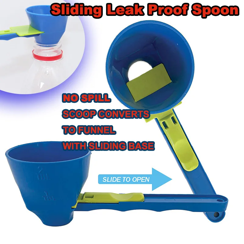 Coffee Scoop Funnel For Flling Reusable K-cup Coffee Pot Spoon Sliding Design Measuring Spoon Kitchen Accessories 1/2pcs