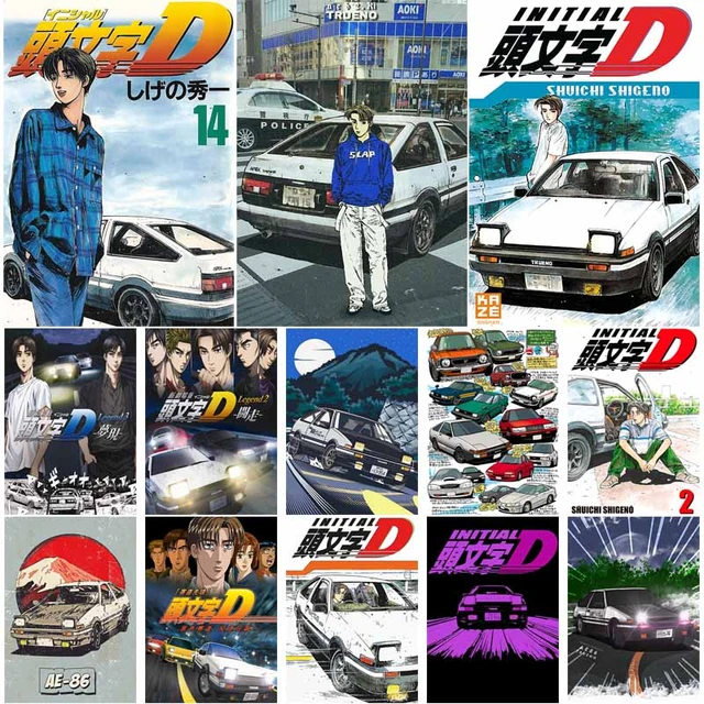 Initial D Anime Poster Japan Manga Kraft Paper Posters DIY Vintage