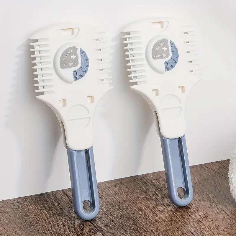 1PCS 새로운 양면 헤어 레이저 빗 조절 가능한 숱가위 가정용 이발 가위 미용사 헤어스타일리스트 액세서리