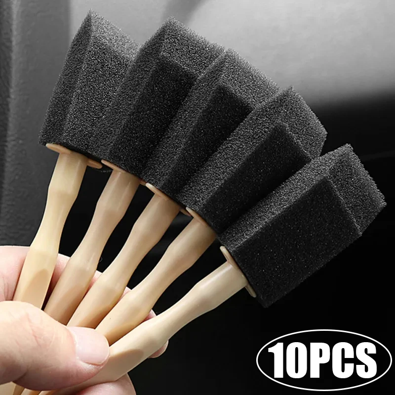 

Car Air Conditioner Grille Cleaning Sponge Brush Interior Detailing Dust Removal Long Handle Brushes Auto Accessories