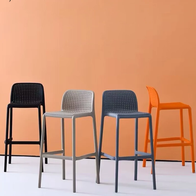 

Design Plastic Bar Stools Nordic Manicure Black Counter Dining Chairs High Island Sillas Para Comedor Stuhl Furniture YX50BY